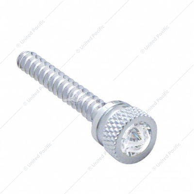 Chrome Long Dash Screw With Clear Crystal For Freightliner (Bulk)