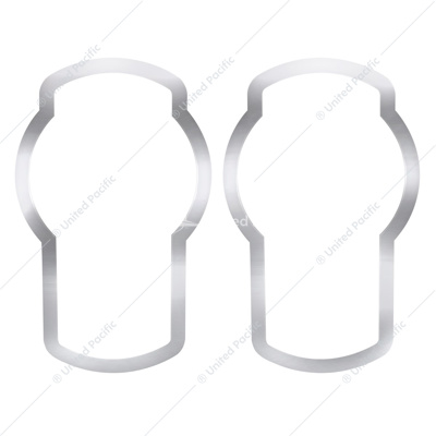 Stainless 2007+ Kenworth T660/T370 Hood Logo Trims (2-Pack)