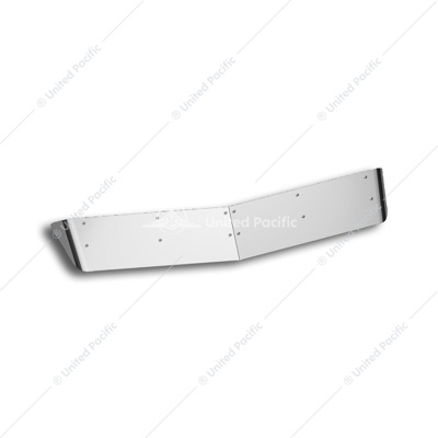 10" Stainless Drop Style Sunvisor For 2007-2024 Kenworth Aerocab With Curved Glass & B-Cab