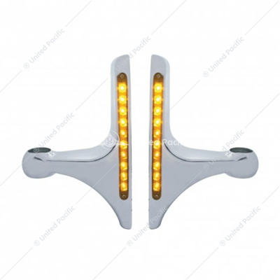 LED Headlight Bracket - 10 Amber LED/Amber Lens (Pair)