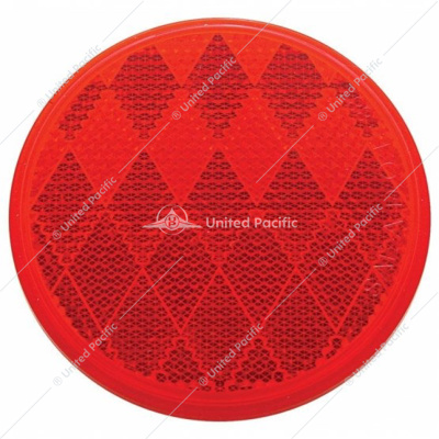 3-3/16" Round Quick Mount Reflector - Red