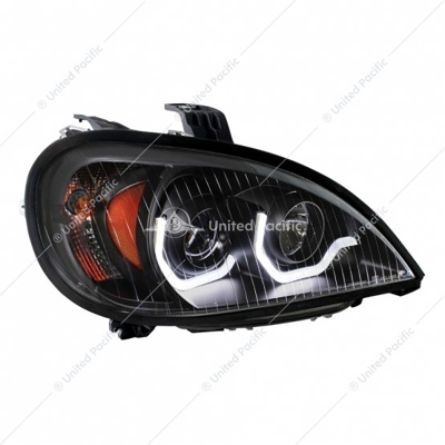 Blackout Projection Headlight With LED Position Light For 2001-2020 Freightliner Columbia - Passenger