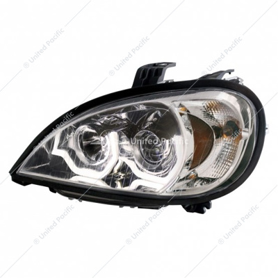 Chrome Projection Headlight With LED Position Light For 2001-2020 Freightliner Columbia - Driver