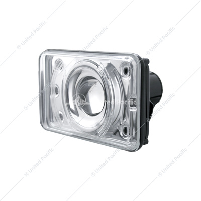 ULTRALIT - 4" X 6" Crystal Projection Headlight With 6 White LED Position Light