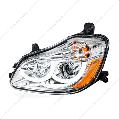 Chrome Projection Headlight With LED Position Light For 2013-2021 Kenworth T680 - Driver
