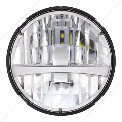 ULTRALIT - High Power LED 7" Headlight With Turn Signal & White Position Light Bar