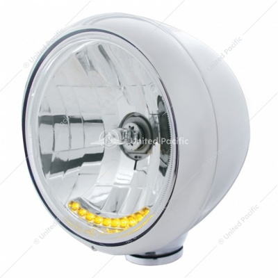 Guide 682-C Style Headlight H4 Bulb With 10 Amber LED