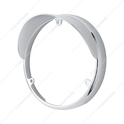 Chrome Plastic Bezel For Unted Pacific Double Face LED Lights With Visor