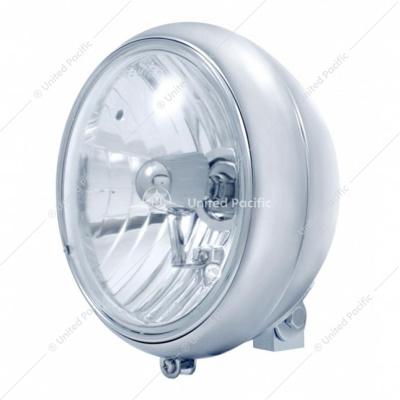 7" Motorcycle Headlight With Crystal H4 Halogen Bulb