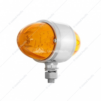 34 LED Watermelon Double Face Light W/Chrome Housing - Amber LED/Amber Lens