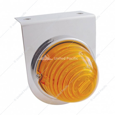 Stainless Light Bracket With 17 LED Beehive Light - Amber LED/Amber Lens