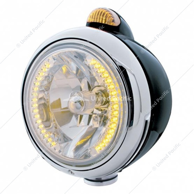 Black Guide 682-C Headlight H4 With Amber LED & Dual Mode LED Signal