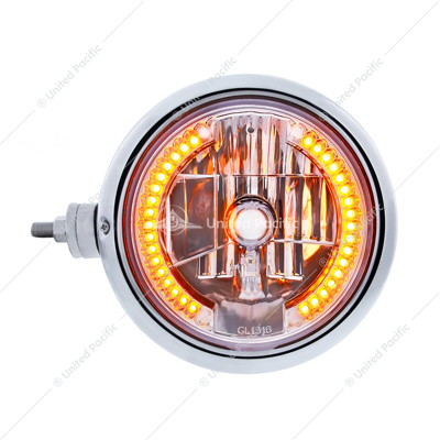 SS Guide 682-C Style Headlight Assembly W/Crystal Lens & 34 LEDs Position Light - L/H (Horizontal Mount)
