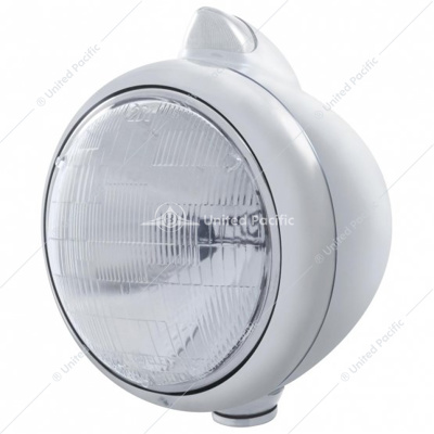 Chrome Guide 682-C Headlight 6014 & Original Style LED Signal - Clear Lens