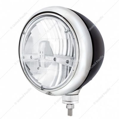 Black Guide Headlight 5 LED Bulb - Chrome