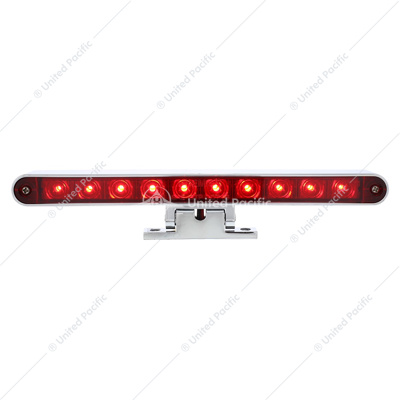 10 LED Split Function 3rd Brake Light With Chrome Swivel Pedestal Base - Red LED/Red Lens