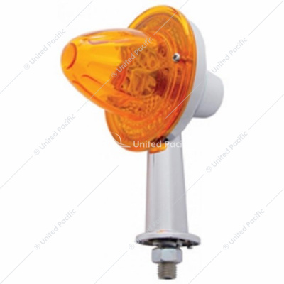 2-1/8" Arm Crystal Watermelon Honda Light With Double Contact - Amber Lens