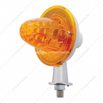 1-1/8" Arm Crystal Crystal Honda Light With Double Contact - Amber Lens