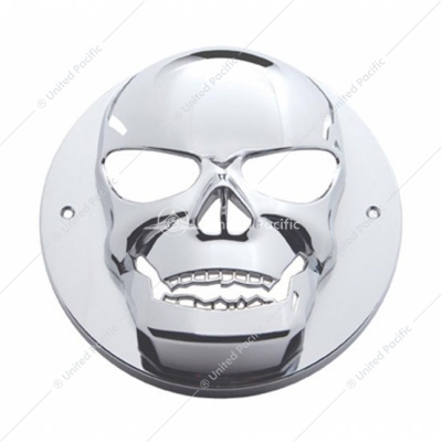 Chrome Plastic Skull Light Cover For 4  Round Grommet Mount Light