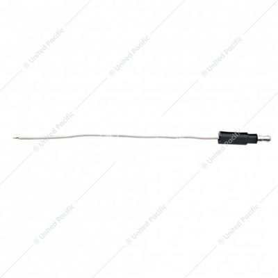 6" Single Lead Wire With .180 Bullet Termination & Stripped End - White