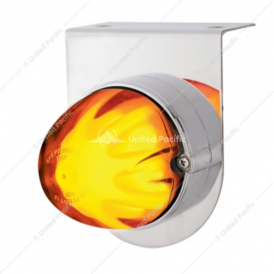 Stainless Light Bracket With 9 LED Dual Function Watermelon GloLight - Amber LED/Amber Lens