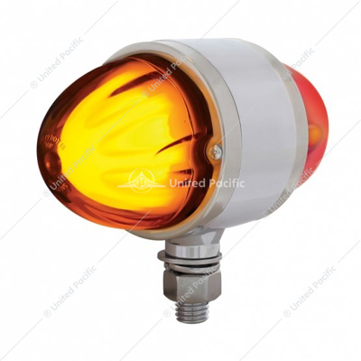 18 LED Dual Function GloLight Double Face Light - Amber & Red LED/Amber & Red Lens