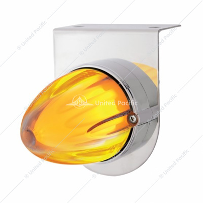 SS Bracket With 9 LED Dual Function Watermelon GloLight -Amber LED/Clear Lens