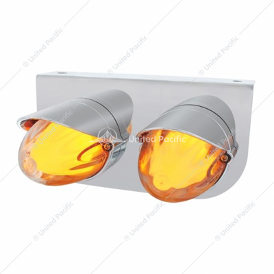 SS Bracket With Two 9 LED Dual Function GloLight Watermelon Grakon 1000 Lights & Visors -Clear Lens