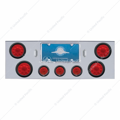 CR Rear Center Panel With 4X 10 LED 4" Lights & 3X 13 LED 2-1/2" Lights -Red LED & Lens