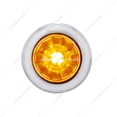 4 LED Dual Function 3/4" Mini Watermelon Light (Clearance/Marker) - Amber LED/Amber Lens