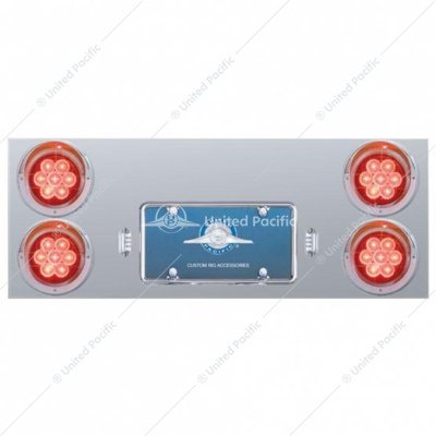 33-3/4" Stainless Rear Center Panel With Four 7 LED 4" Reflector Lights