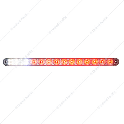 17" 27 LED Low Profile Light Bar (Stop, Turn & Tail) With Back-Up Light - Red & White LED/ Clear Lens