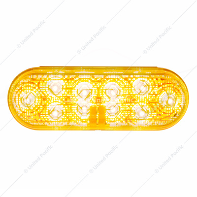 10 LED 6" Oval Light (Turn Signal) With Heated Lens - Amber LED/Amber Lens