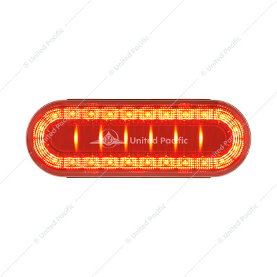 30 LED 6" Oval Lumos Light I-Series (Stop, Turn & Tail) - Red LED/Red Lens