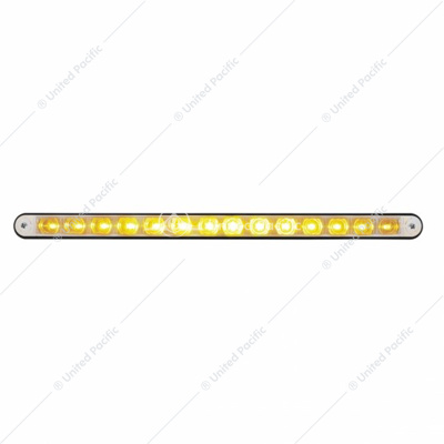 14 LED 12" Light Bar With Black Housing - Amber LED/Clear Lens
