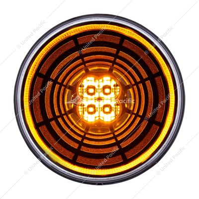 13 LED 4" Round Abyss Light (Turn Signal) - Amber LED/Clear Lens