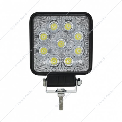 9 High Power LED 4-1/4" Square "Competition Series" Work Light - Flood