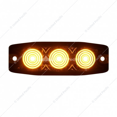 3 High Power LED Super Thin Warning Light - Amber LED (Bulk)