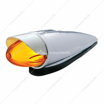 9 LED Dual Function GloLight Watermelon Grakon 1000 Cab Light Kit With Visor - Amber LED/Amber Lens