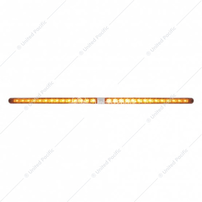 Dual 14 LED 12" Light Bars With Bezel - Amber LED/Amber Lens