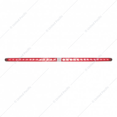 Dual 14 LED 12" Light Bars With Bezel - Red LED/Red Lens