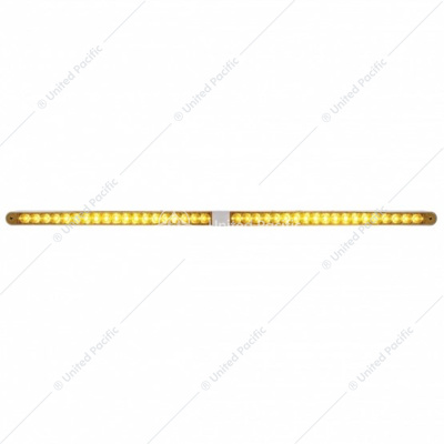 Dual 14 LED 12" Reflector Light Bars With Bezel - Amber LED/Amber Lens