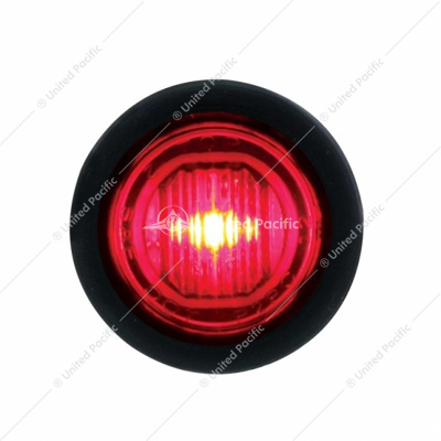 Single SMD LED 3/4" Mini Light (Clearance/Marker) With Rubber Grommet - Red LED/Red Lens