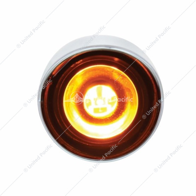 3 High Power LED 1" Light (Clearance/Marker) With Visor - Amber LED/Amber Lens