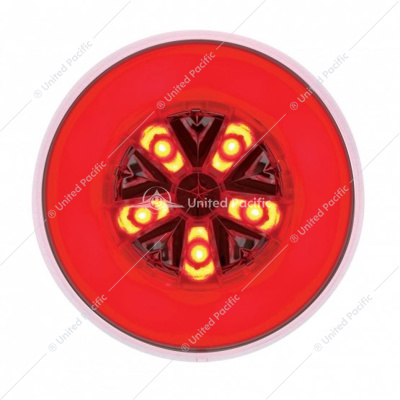 18 LED 4" Round GloLight (Stop, Turn & Tail) - Red LED/Red Lens (Card)