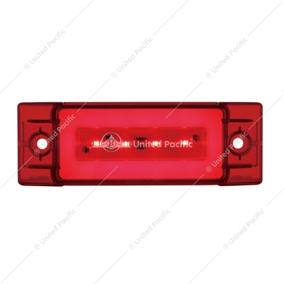 16 LED Rectangular GloLight (Clearance/Marker) - Red LED/ Red Lens (Bulk)