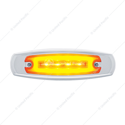 16 LED Rectangular GloLight With Bezel (Clearance/Marker) - Amber LED/Amber Lens (Bulk)