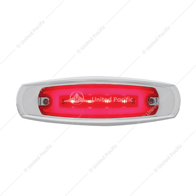 16 LED Rectangular GloLight With Bezel (Clearance/Marker) - Red LED/Red Lens (Bulk)