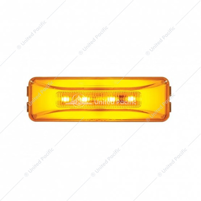 10 LED Rectangular GloLight (Clearance/Marker) - Amber LED/Amber Lens