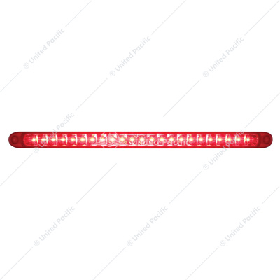 23 SMD LED 17-1/4" Reflector Light Bar Only (Stop, Turn & Tail) - Red LED/Red Lens